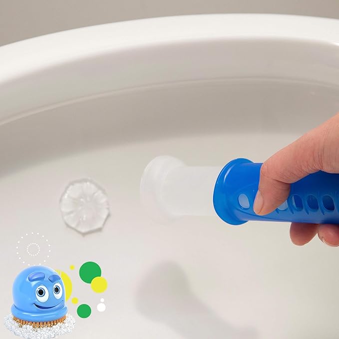 Scrubbing Bubbles Fresh Gel Toilet Bowl Cleaning Stamps, Helps Keep Toilet Clean and Helps Prevent Limescale & Rings, Rainshower Scent, 1 Dispenser with 24 Fresh Gel Stamps-Ruum Studio Home