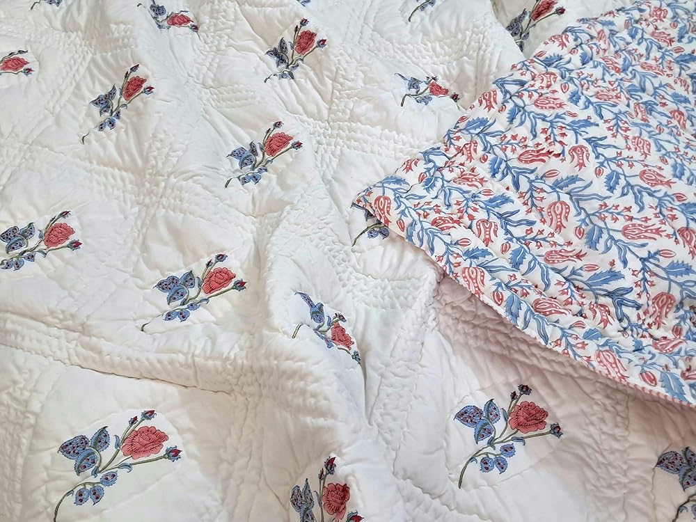 Rose Pink Baby Blanket – Soft Lightweight Cotton Quilt for Babies & Toddlers – 60x40 Inches – All-Season Nursery Bedding, Travel & Crib Blanket-Ruum Studio Home