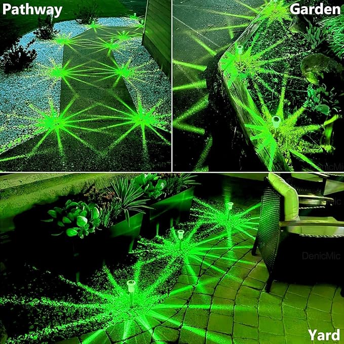 DenicMic Halloween Solar Lights Outdoor 10 Pack Green LED Waterproof Yard Garden Patio Backyard Pathway Walkway Landscape Lawn Outside Halloween Decorations Outdoor-Ruum Studio Home