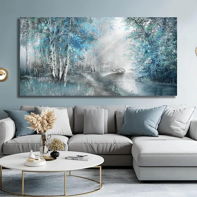 SOUGUAN Forest Pictures for Wall Canvas Art 30"x60" Plant Wall Decor Tree Artwork Painting Natural Decorations for Dining Room, Bedroom, Home Office, Kitchen-Ruum Studio Home