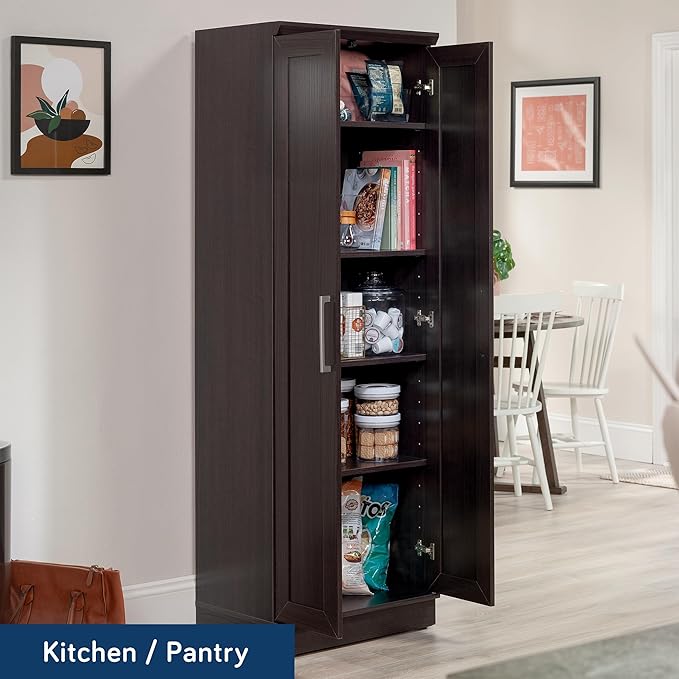 Sauder HomePlus Kitchen Pantry Storage Cabinet with Adjustable Shelves, Laundry Bathroom, L: 23.31" x W: 17.01" x H: 71.18", Dakota Oak-Ruum Studio Home