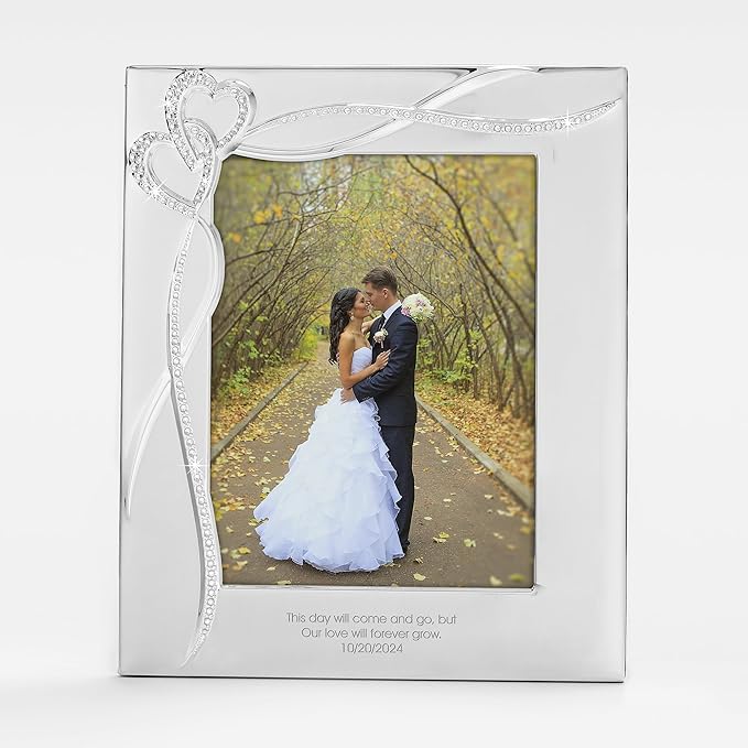 THINGS REMEMBERED Engraved Intertwined Heart 8" x 10" Picture Frame (Free Customization)-Ruum Studio Home