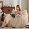Giant Bean Bag Chairs for Adults Teens, Large Bean Bag Sofa Chairs with Filling Comfy Fuzzy BeanBag Chair with Armrests for Bedroom Living Room Reading-Ruum Studio Home