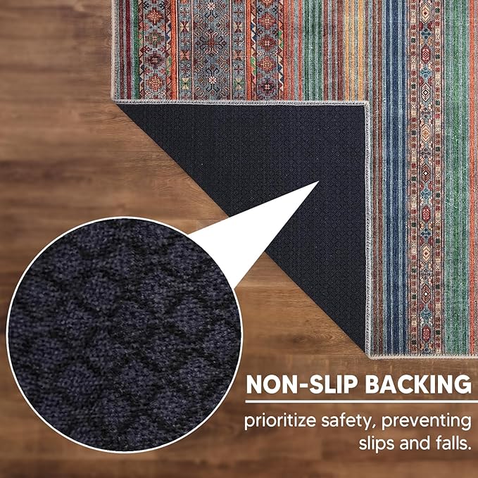 Keen Home Design 3x5 Rug - Machine Washable Entry Rug with Non-Slip Backing, Ideal for Enteryway, Kitchen, Bathroom, Laundry Room - Vintage, Easy Clean, Durable, Low Pile Rug - (3' x 5')-Ruum Studio Home