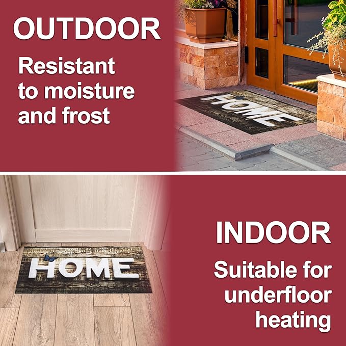 Floor Mat - for Indoor and Outdoor Use - Doormat - Non-Slip - Front Door Shoe Scraper - Size: 17x29-Ruum Studio Home