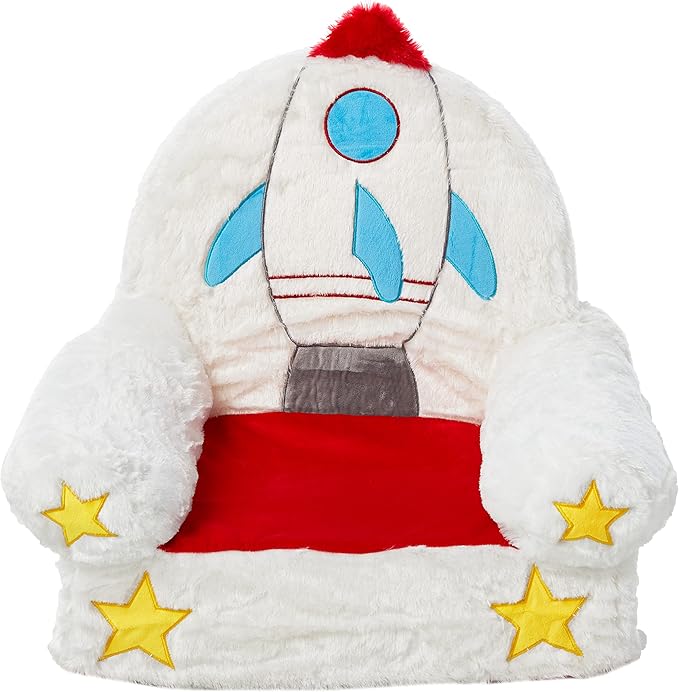 Amazon Basics Children's Plush Toddler Chair, Rocket, Multicolor-Ruum Studio Home