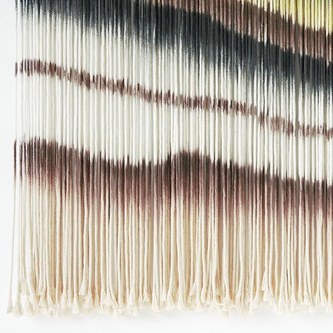 Macrame Wall Hanging Boho Chic Wall Art Macrame Wall Decor Fiber Yarn Tapestry Dip-Dye Living Room Home Bedroom Wall Decor 57" Wx 35" L-Ruum Studio Home
