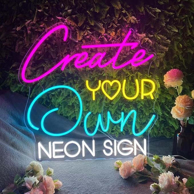Custom Neon Signs for Wall Decor, CUSTOMNEON Personalized Neon Signs Customizable for Wedding Birthday Prom Party, Custom Neon Lights for Bedroom Bar Studio Beauty Salon Business Shop-Ruum Studio Home
