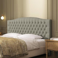 Velvet Upholstered Headboard King/Cal King Size Latest Model Wall Mount, Bed Frame Mount, Featuring High-Density Sponge Padding, Luxury Texture Easy Assembly and Style-Taupe-Ruum Studio Home