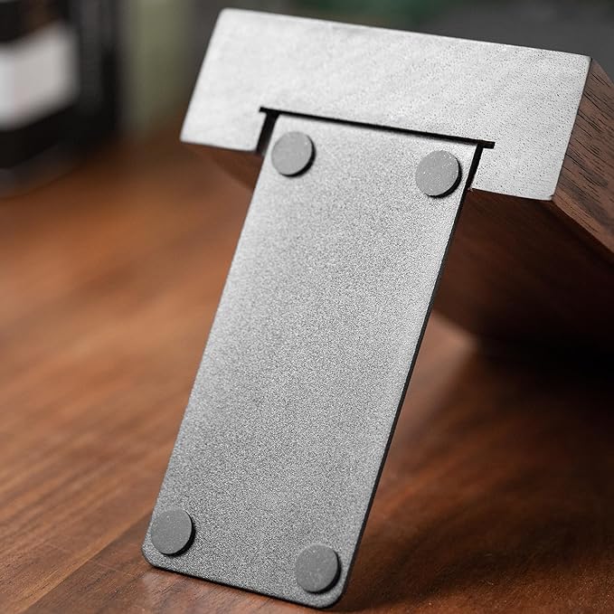 Muso Wood Thickened Wooden Bookends for Heavy Books, Creative Decorative Non-Skid Handmade Walnut Wood Ends for Shelves-Ruum Studio Home