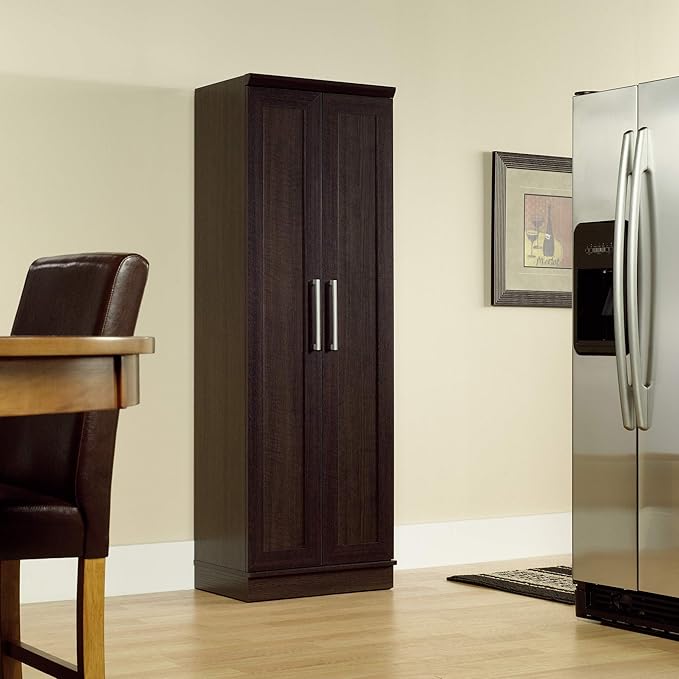 Sauder HomePlus Kitchen Pantry Storage Cabinet with Adjustable Shelves, Laundry Bathroom, L: 23.31" x W: 17.01" x H: 71.18", Dakota Oak-Ruum Studio Home