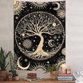 Lunerfex Tree of Life Tapestry Starry Sky Wall Tapestry, Vintage Tapestries for Bedroom Ceiling Tapestries Wall Hanging for Bedroom Living Room Decor Tree-3 36"x48"-Ruum Studio Home