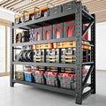 3000LBS Storage Shelves,48" W Garage Shelving Heavy Duty Metal Adjustable Garage Shelves, Shelving Units Industrial Shelving for Warehouse,48" W x 24" D x 69" H,Black-Ruum Studio Home