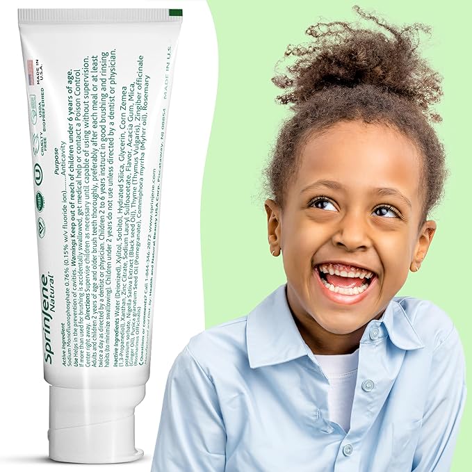 SprinJene Natural Kids Toothpaste, Watermelon | Natural Children’s Toothpaste for Cavity Protection | Fluoride Toothpaste for Toddlers | 2 Pack-Ruum Studio Home