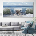 HGUAOA Coastal Wall Art - Large Landscape Wall Pictures for Living Room, Bedroom Pictures, Ocean Beach Artwork, Blue Wall Art, Above Bed Decor, Coastal Landscape Wall Decor, Beach Pinting-Ruum Studio Home