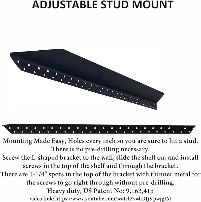 Joel's Antiques 24 Inch Wooden Floating Shelves for Wall - 24x8x2 in - Made of Natural Wood - Heavy Duty Rustic Wall Shelves for Bedroom - Perfect for Living Room, Kitchen - Gray-Ruum Studio Home