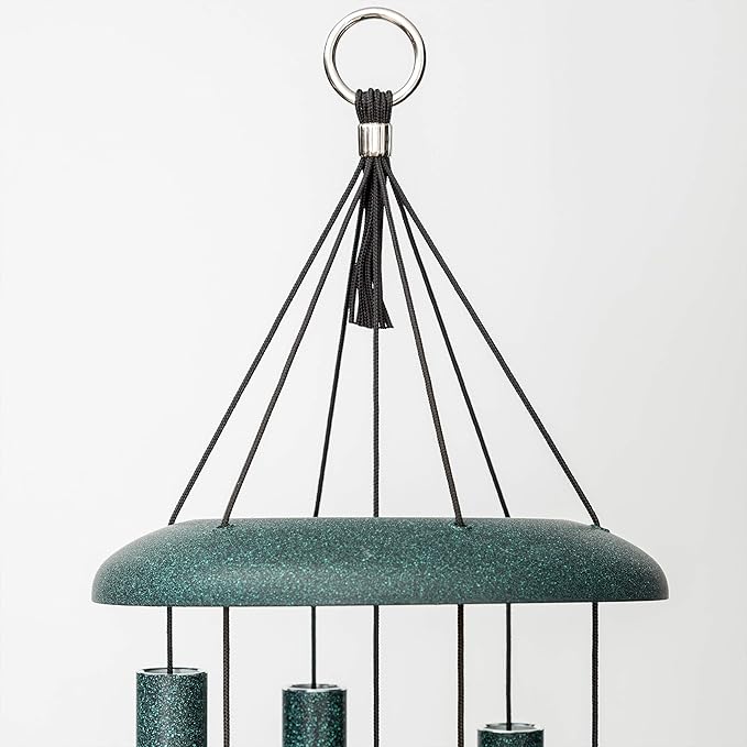 Corinthian Bells by Wind River – 30 inch Green Wind Chime for Patio, Backyard, Garden, and Outdoor Decor (Aluminum Chime) Made in The USA-Ruum Studio Home