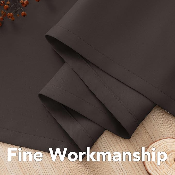 H.VERSAILTEX Blackout Curtains for Bedroom Thermal Insulated Room Darkening Living Room Curtains 72 Inch Long Grommet Privacy Protection Window Curtain Panels/Drapes, 2 Panels, Chocolate Brown-Ruum Studio Home
