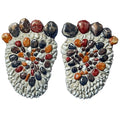 Outdooor Stepping Stones - Decorative Garden Stones for Patio, Deck, Garden or Sidewalk Faux Cobblestone Stepping Stones (Set of 2#B Small Size-Ruum Studio Home