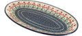Blue Rose Polish Pottery Peach Posy Oval Platter-Ruum Studio Home