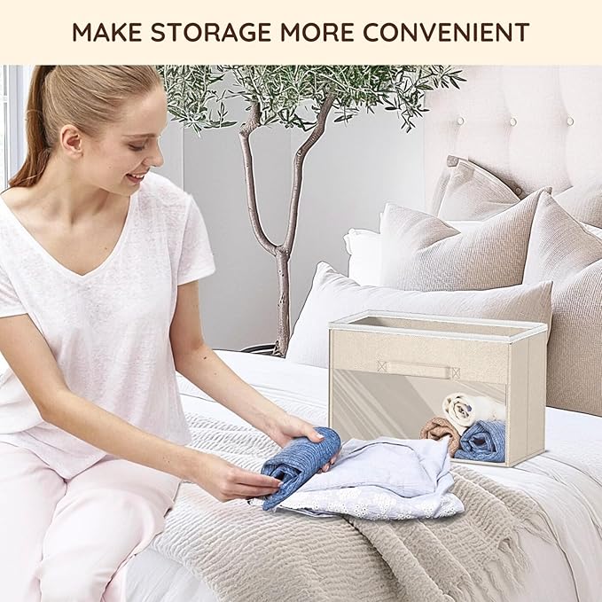 Over the Door Organizer with Drawers, 5 Tier Hanging Storage with Removable Bins & 10 Side Pockets, Over Door Closet Organizer for Baby Items, Yarn, Bed Sheets, Clothes, Toys, Towels – Beige-Ruum Studio Home