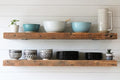 Urban Legacy Reclaimed Barn Joist Deep Floating Shelves | Deep Shelves with Low Profile Shelf Bracket with High Weight Capacity, Set of 2 (36" x 11" x 2.5", Natural)-Ruum Studio Home