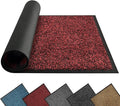 Mibao Front Door Mat, Dirt Trapper Welcome Mat for Outdoor Indoor, Non-Slip Waterproof Doormat, Durable Machine Washable Low Profile Entry Rug for Back Door Outside Patio Porch, 72" x 48", Red-Ruum Studio Home