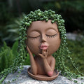Face Flower Pots Head Planter, Cute Resin Planters for Indoor Outdoor Plants, Macetas para Plantas Funny Head Plant Pot-Ruum Studio Home