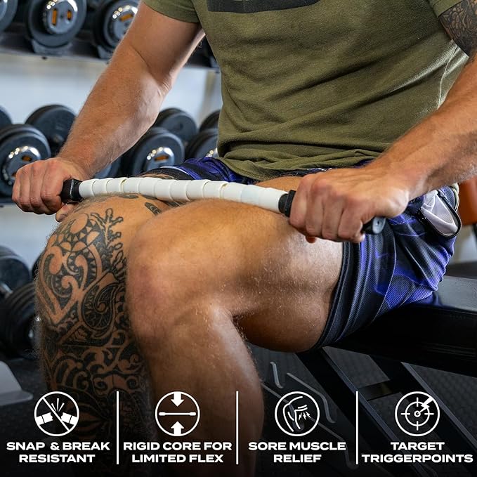 Nine 4 Nine Massage Stick - A Handheld Spindle Massage Stick - Full Body Muscle Recovery & Myofascial Release (24" Massage Pin (Stiff))-Ruum Studio Home