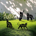 4 Pack Cat Metal Garden Decorative Stakes, Weather Proof Silhouette Statues for Yard, Patio,Outdoor Decor for Cat Lovers and Pet Owners-Ruum Studio Home