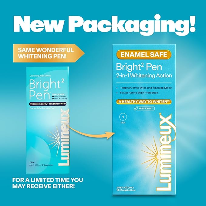 Lumineux 2-in-1 Whitening Pen (1 Pack) Enamel Safe and Clinically Proven to Whiten Without The Sensitivity - Removes Coffee, Tea, and Smoking Stains-Ruum Studio Home