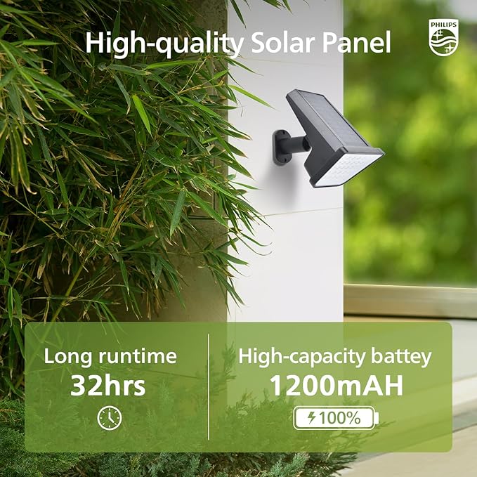 Philips 4 Packs Solar Spot Lights Outdoor Waterproof, 28 LED 7500K Solar Powered Landscape Pathway Lights, Dusk to Dawn Solar Spotlights for Garden, Yard, Lawn, Walkway, Driveway-Ruum Studio Home