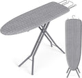 SONGMICS Ironing Board, Foldable Iron Board, Height Adjustable up to 35 Inches, with 4 Layered Cover and Pad, Iron Rest, Hook, Steel X-Legs, for Home, Laundry Room, Dorm, Dove Gray ULLB001G01-Ruum Studio Home