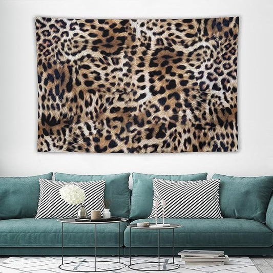 HZOHNAGO Leopard Print Tapestry Nature Wildlife Vintage Cheetah Fur Spot Animal Skin Wild Animals Spots Printed Wall Tapestry Painting Wall Hanging for Bedroom Living Room Dorm 90" W x 60" H-Ruum Studio Home