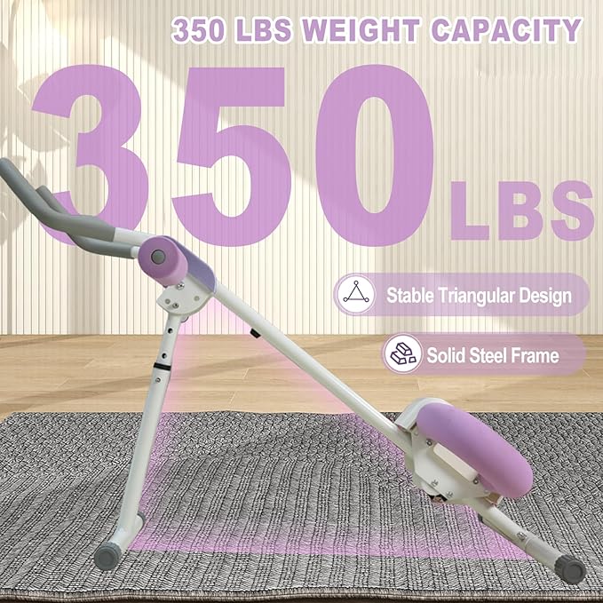 Ab Workout Equipment Abdominal Trainer, Adjustable Ab Machine at Home Gym, Foldable Abdominal Exercise Machine, Core & Ab Trainer Machine for Stomach Workout with LCD Monitor-Ruum Studio Home