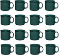 Set of 16 Ceramic Campfire Mugs – 15 Oz, Green – Coffee & Tea Cups for Home, Work, Travel, Camping – Customizable, Great for DIY, Events, Companies-Ruum Studio Home