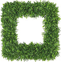 Artgar 22Inch Boxwood Wreath, Spring Wreaths for Front Door, Realistic Green Square Boxwood Wreath for Year-Round Decor, Artificial Summer Wreaths for Wedding Farmhouse Indoor/Outdoor Porch Decor-Ruum Studio Home