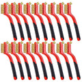 Wire Scratch Brush Set Soft Grip for Rust, Dirt & Paint Scrubbing with Deep Cleaning (18, 18PCS - Brass Wire)-Ruum Studio Home