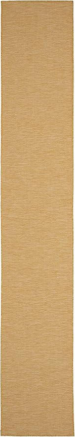 Nourison Positano Indoor/Outdoor Yellow 2'2" x 12' Area Rug, Easy Cleaning, Non Shedding, Bed Room, Living Room, Dining Room, Backyard, Deck, Patio (2x12)-Ruum Studio Home