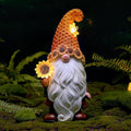 Garden Gnomes Outdoor - Sunflower Gnome Statue with Solar LED Lights for Yard, Patio, Lawn Ornaments - Best Garden Gifts for Mothers Day, Housewarming, Festival-Ruum Studio Home