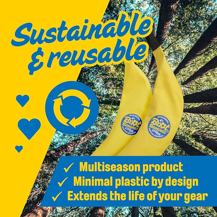 Boot Bananas Shoe Moisture Absorber | Long-Lasting, Reusable Sports Shoe Drying Inserts Without Heat or Electricity | Eco-Conscious | Drys Footwear in 4 to 6 Hours | 1 Pair-Ruum Studio Home