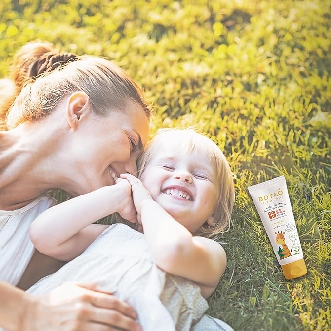 Baby 100% mineral Zinc Oxide baby sunscreen – safe natural sunblock lotion for babies: SPF50 Broad Spectrum UVA UVB,For sensitive skin Baby Face Body Protection, Sunblock Cream 2.5 Oz-Ruum Studio Home