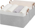 StorageWorks Storage Bins, Fabric Storage Bins for Shelves, Extra Large Storage Baskets with Metal Frame, Closet Baskets and Bins with Handles, Jumbo, Gray and White, 2-Pack-Ruum Studio Home