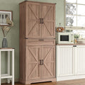 72'' Kitchen Storage Pantry Cabinet, Tall Storage Cabinet with 8 Door Shelves, 2 Cabinets and 1 Drawer, Freestanding Cupboard for Kitchen, Dining Room, Bathroom, Laundry, Living Room, Espresso-Ruum Studio Home