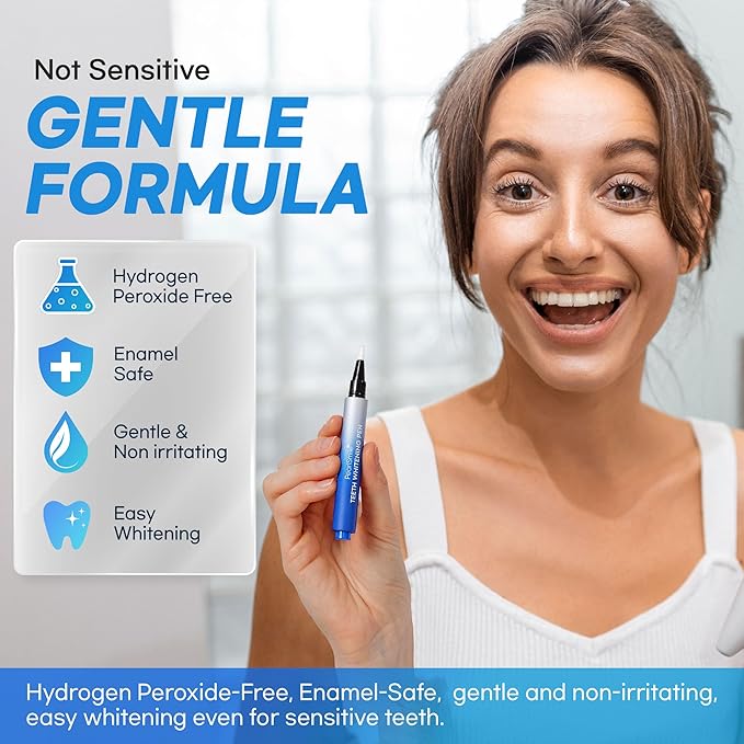 Teeth Whitening Gel – Set of 3 – Gentle, Pain-Free Formula for Sensitive Teeth – Easy, Mess-Free Application – Travel-Friendly & Enamel-Safe for a Brighter Smile-Ruum Studio Home
