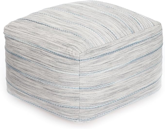 Anji Mountain 22"x22"x16" Handmade & Handcrafted Ottoman Pouf Comfortable Pouf Ottoman Foot Rest & Home Décor Accent for Living Room, Bedroom, Nursery, Kids Room, Patio-Ruum Studio Home