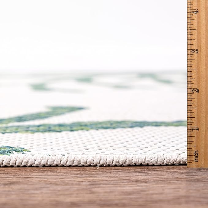 Keen Home Design Terrace Outdoor Area Rug - 5x8 Washable Indoor/Outdoor Rug for Patio, Kitchen, Balcony, Beach, Garden, Deck and Porch, Size: 5'3"x7'7"-Ruum Studio Home