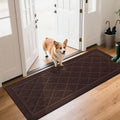 BEQHAUSE Dirt Trapper Door Mat 24" x 60", Doormat Non-Slip Entryway Rugs Washable, Dog Door Mat Stain Resistant and Absorbent Welcome Floor Mat for Front Back Door, Muddy Wet Shoes & Paws, Brown-Ruum Studio Home