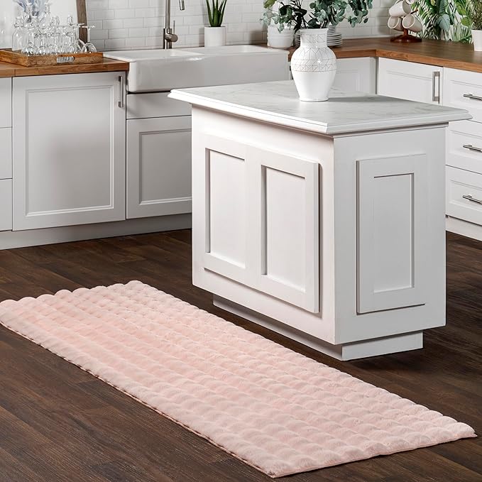 nuLOOM 2' x 8' Cozy Plush SuperiorWash Area Rug, Machine Washable, Non-Slip, Soft Fluffy Shag Carpet for Living Room Bedroom Kids Room Nursery Home Decor, Jeni Blush-Ruum Studio Home