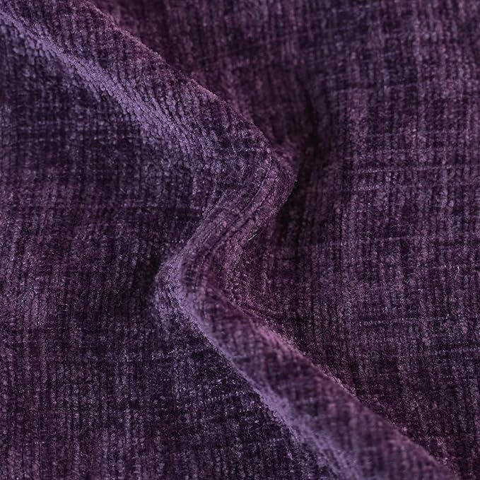 CaliTime Throw Pillow Covers Decorative 24 X 24 Inches Pack of 2 Cozy Chenille Cushion Cases for Couch Sofa Bed Living Room Home Plum Purple-Ruum Studio Home